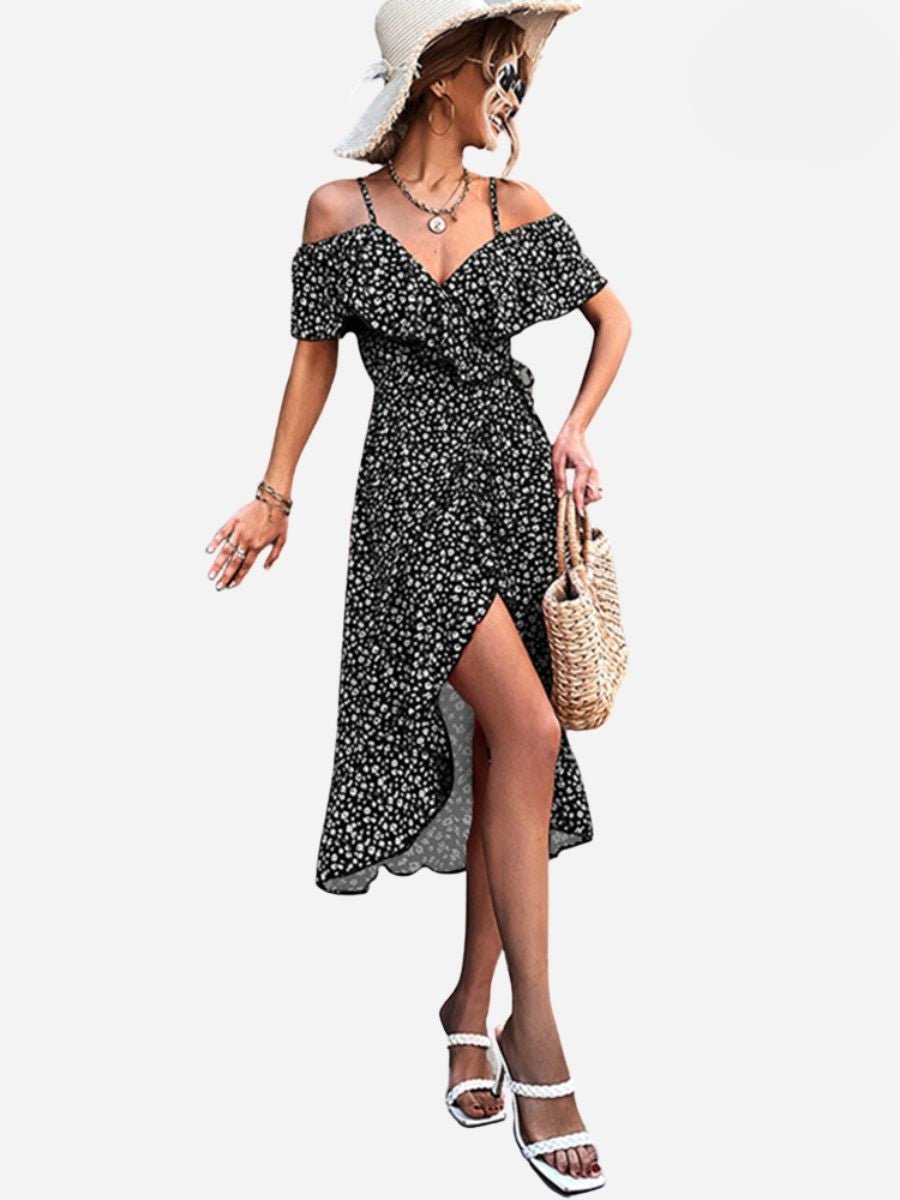 Marina Aesthetic Strappy Floral Dress Premium Wardrobe Essential