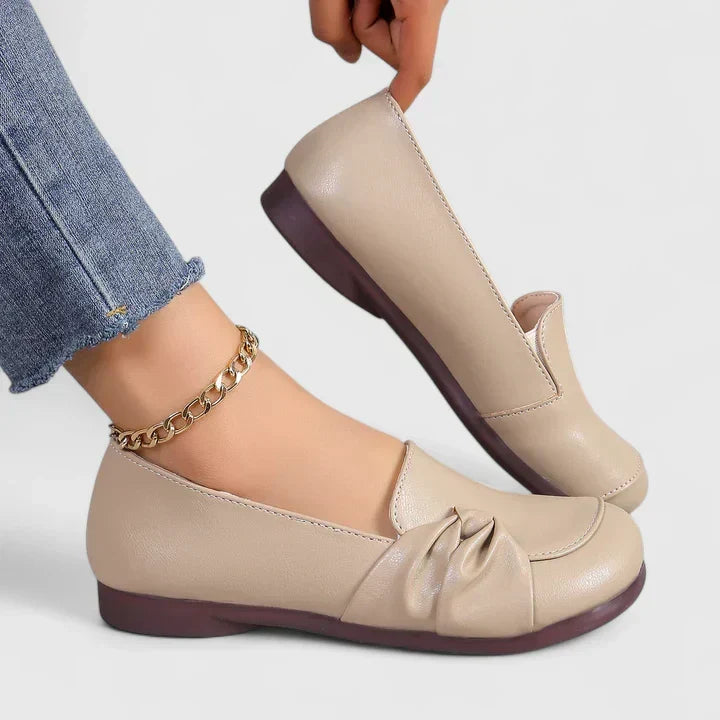Round Toe Knot Slip On Loafer Flats