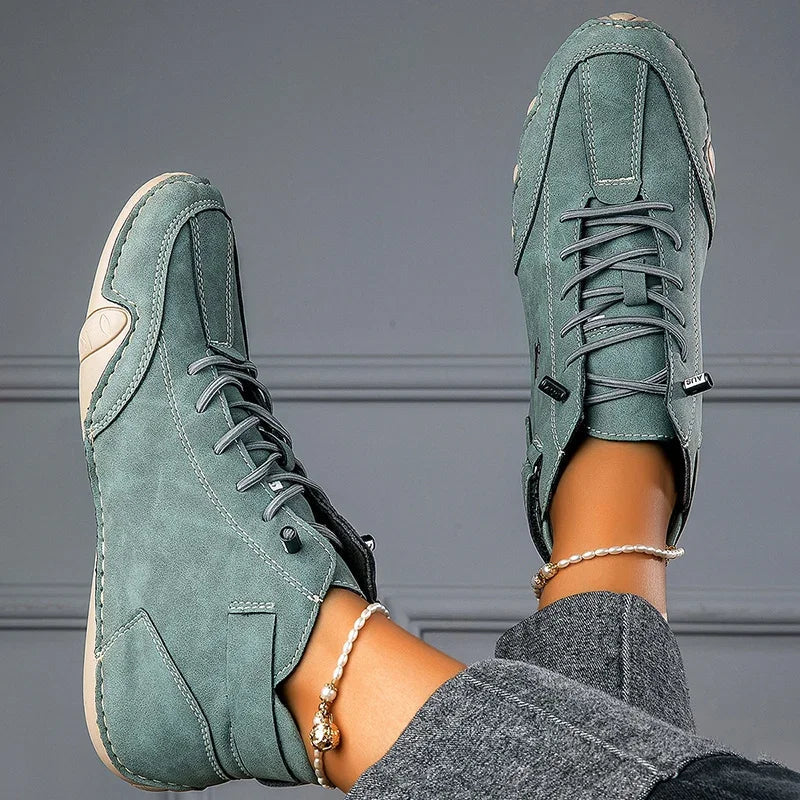 Suede Look Lace Up Low Top Sneakers
