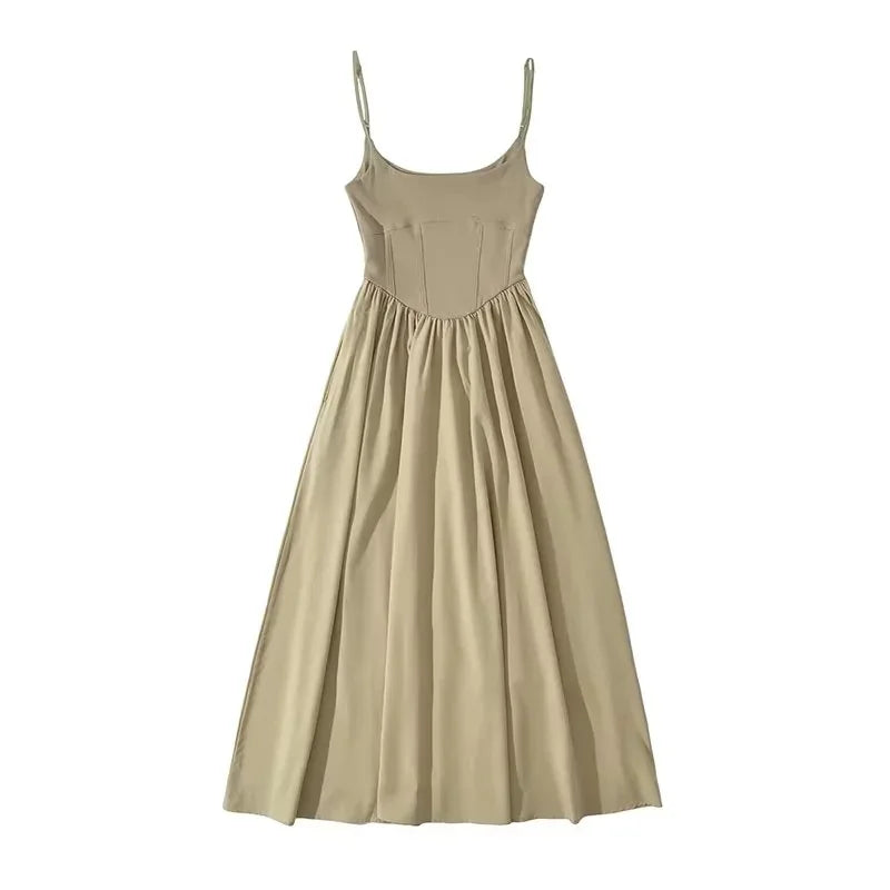JAELYN MIDI DRESS Light green