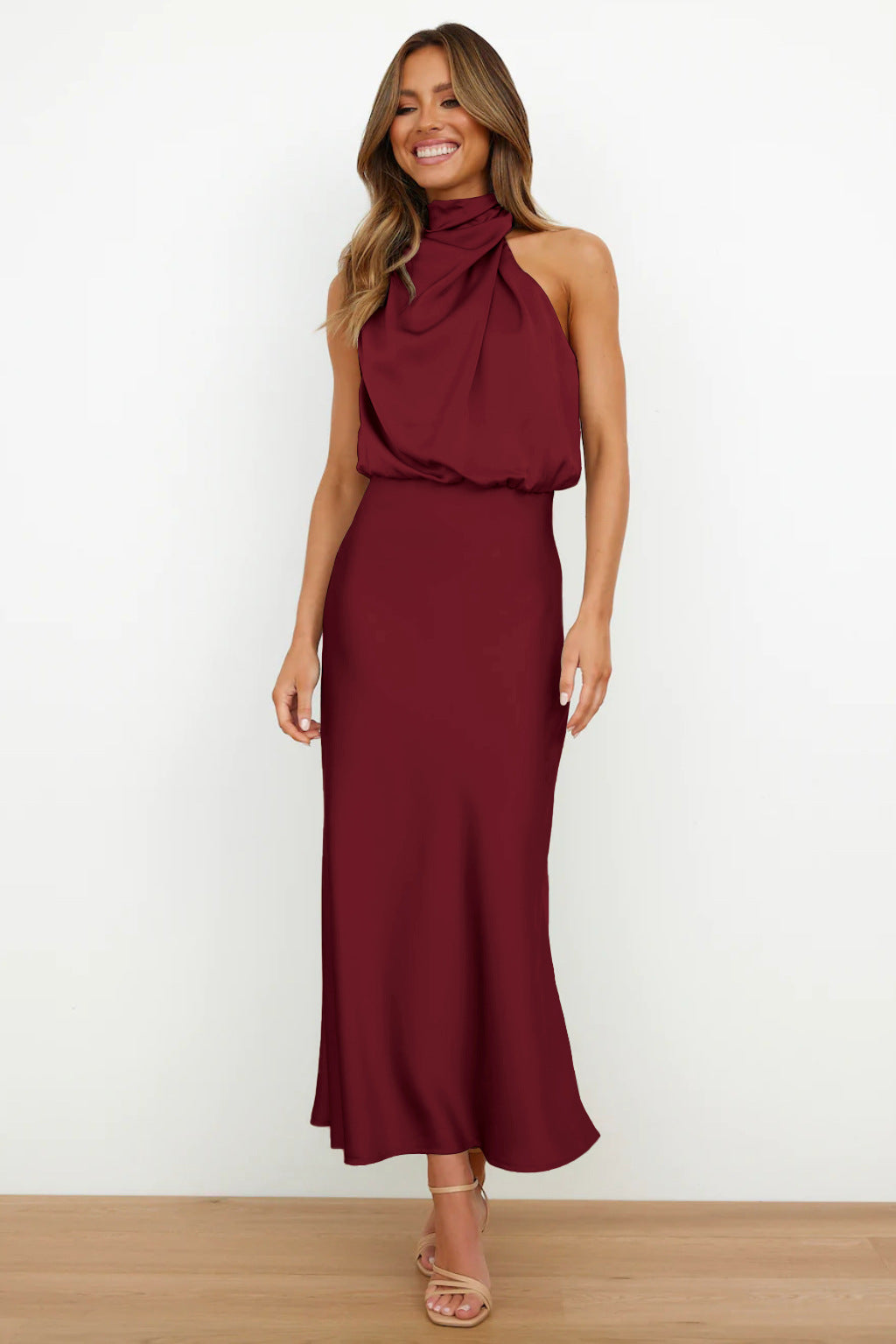 Sleeveless Off Shoulder Bodycon Elegant Maxi Dresses Wedding 18