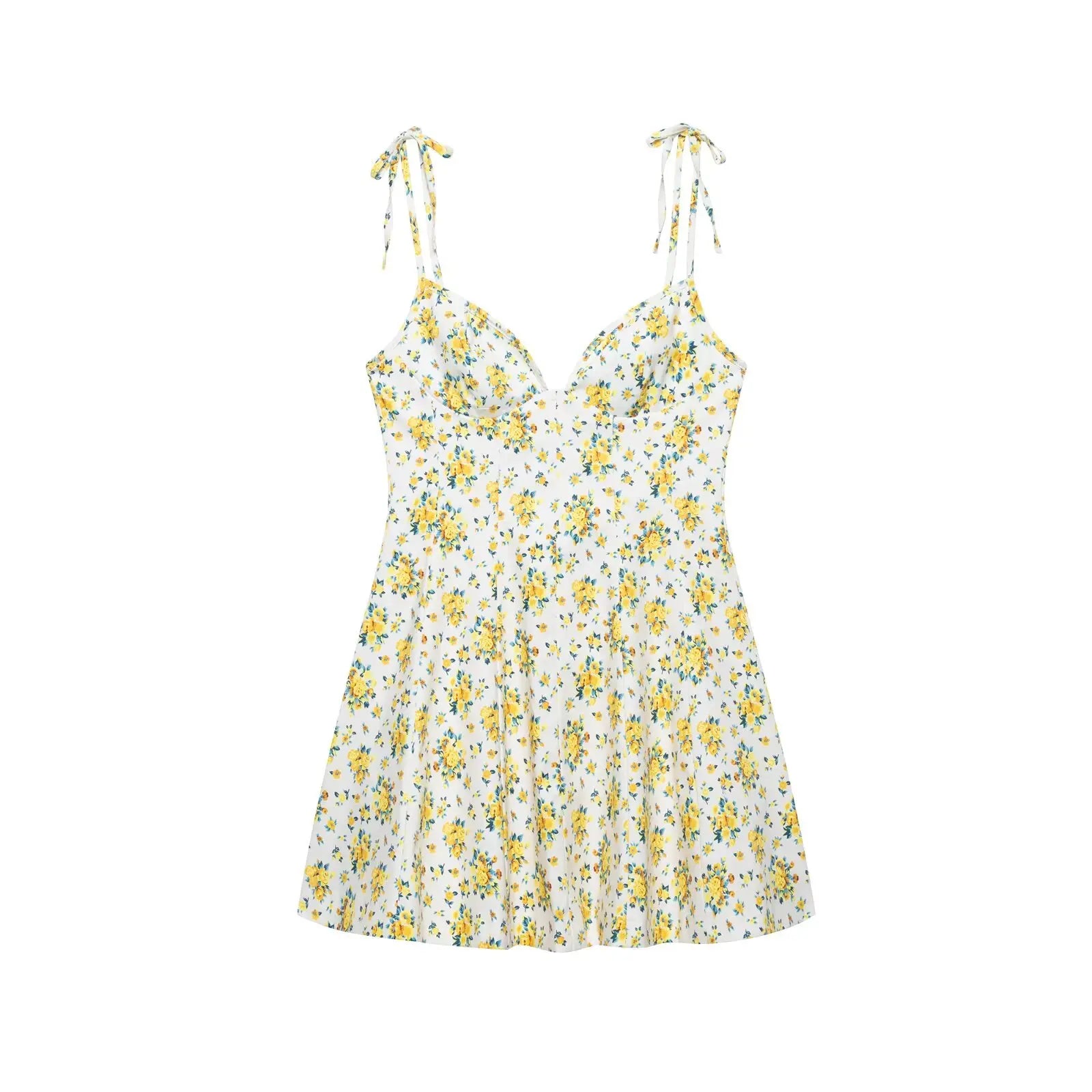 ALANA FLORAL MINI DRESS Yellow