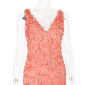 Deep V-Neck Mini Dress