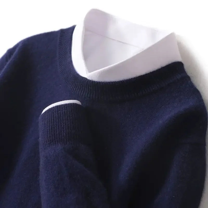 Crew Neck Long Sleeve Knit Sweater