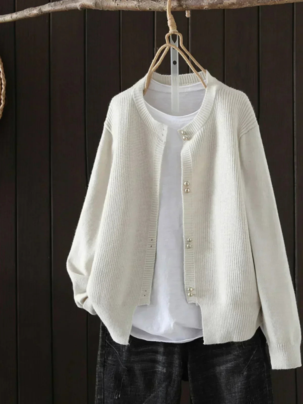 Women's Sweater | Button Front Ribbed Cuffs