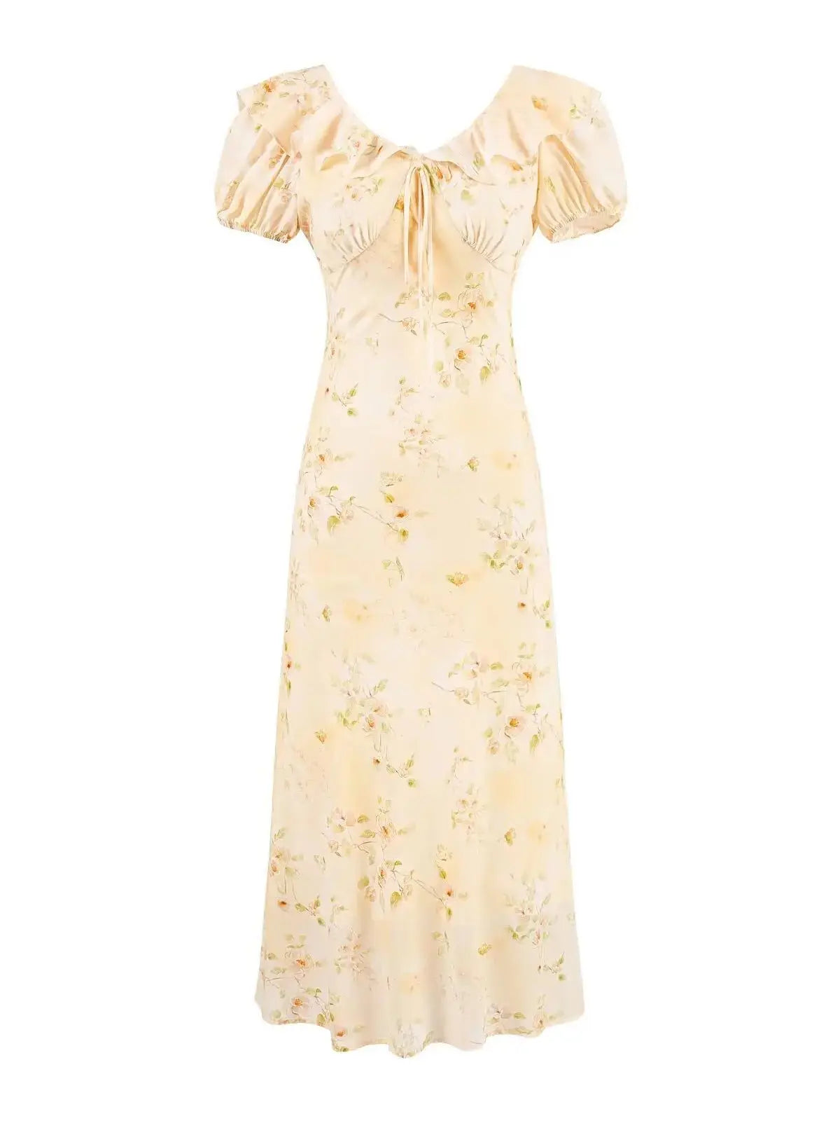 LUCIA MIDI DRESS Pastel Yellow