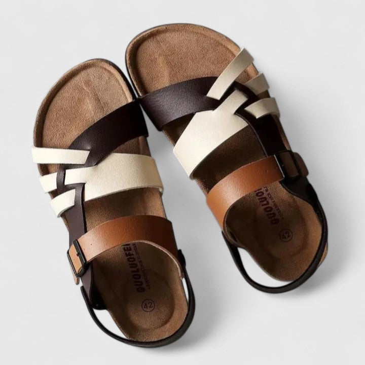 Strappy Buckle Fisherman Flat Sandals
