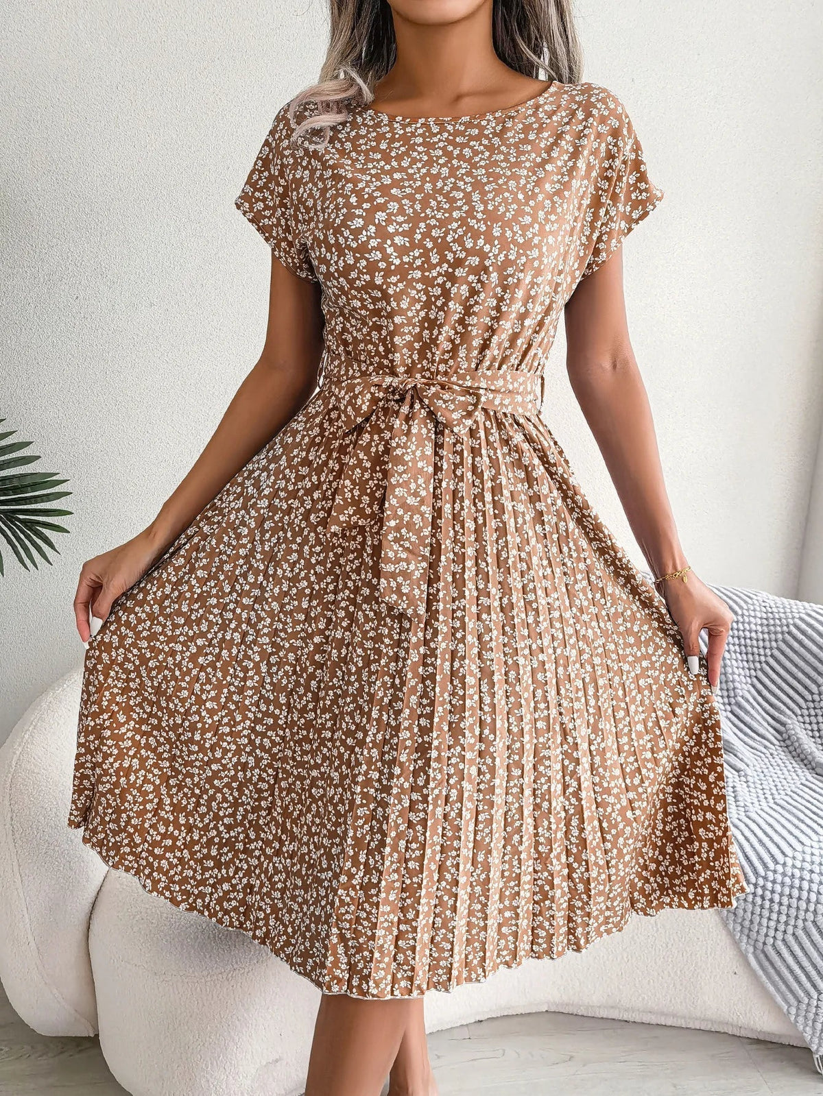 Floral Print Chiffon Strap Tiered Maxi Dress - View 10
