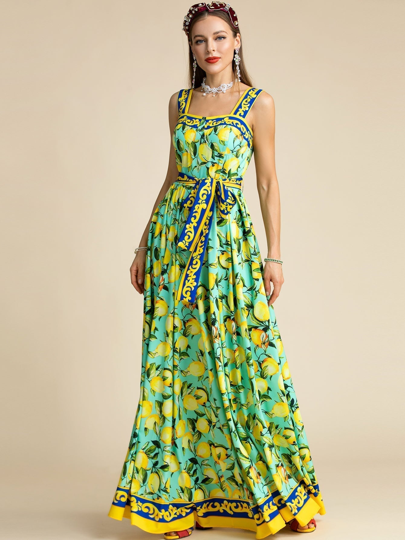 Montecita Elegant Maxi Dress Mint / S