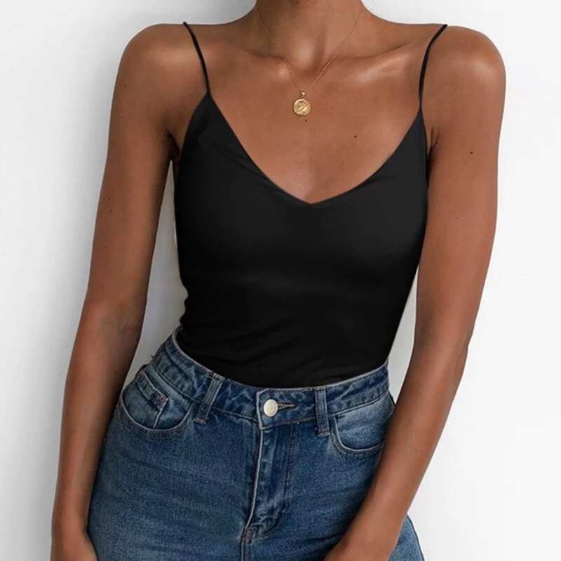 Satin Thin Solid Camis