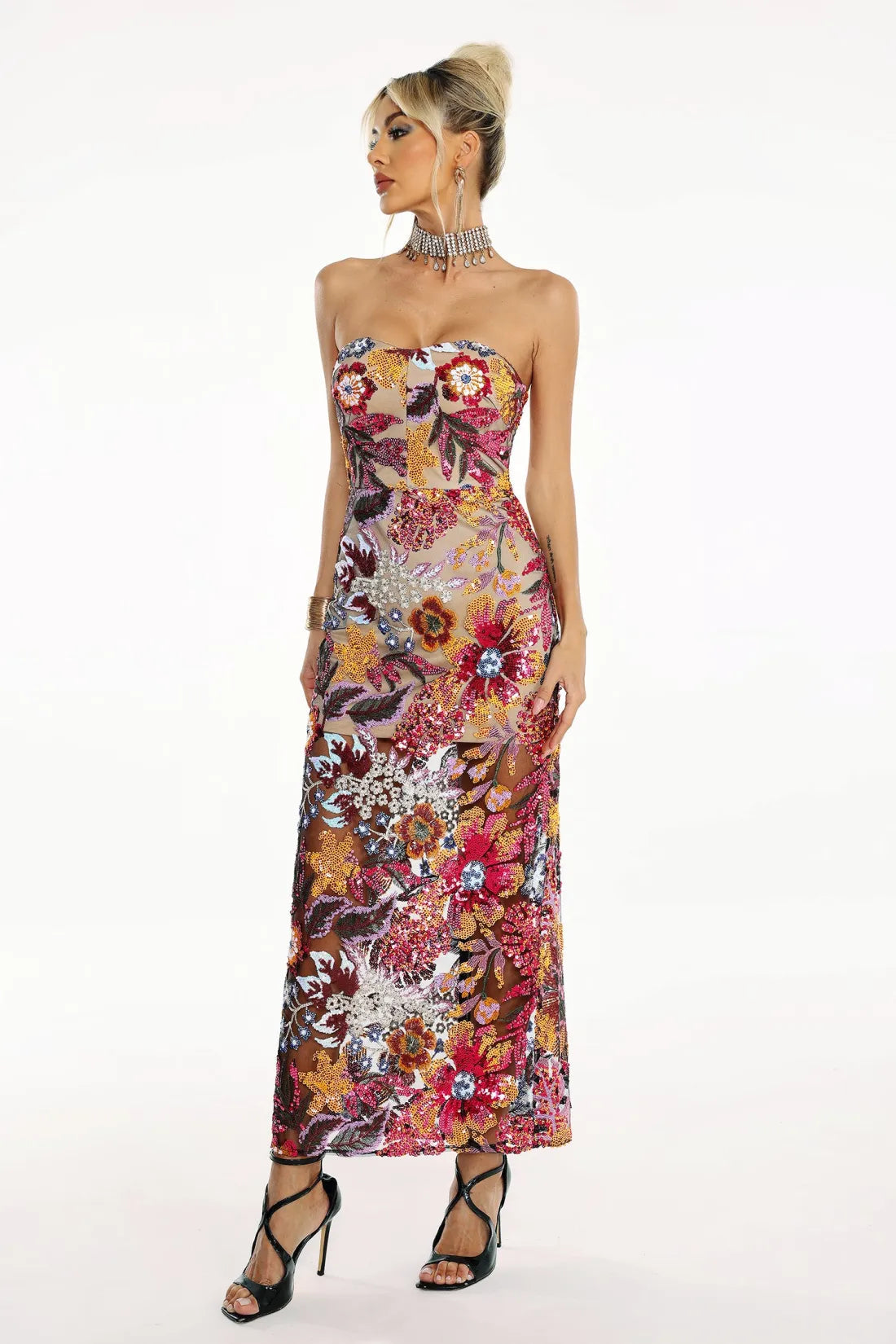 CHIC ELEGANT BACKLESS MAXI DRESS