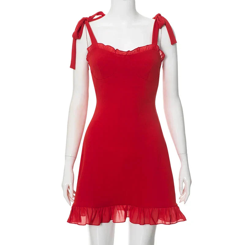 A New Shade Of Red Mini Dress