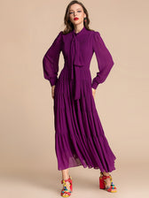 Novella Elegant Maxi Dress Purple / M