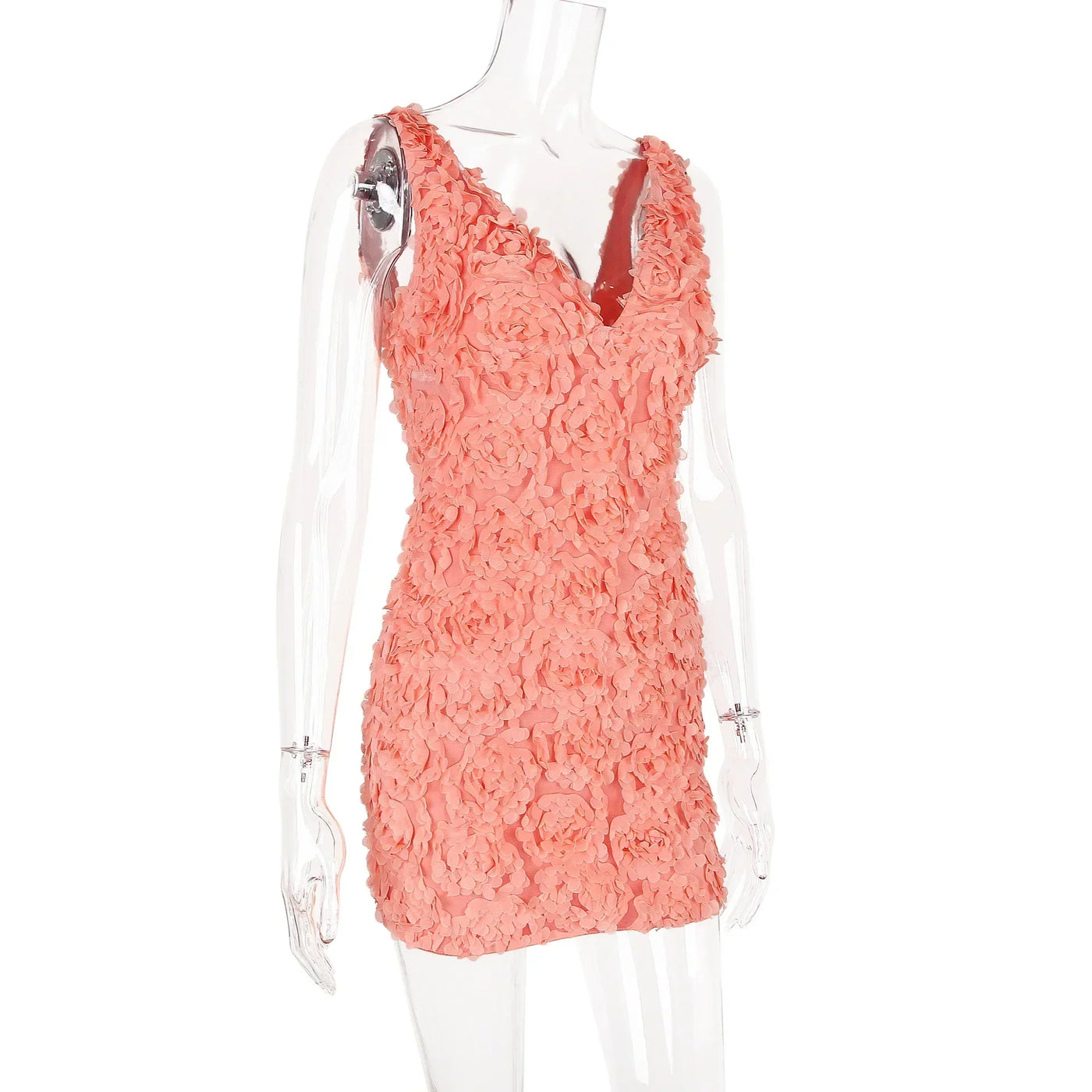 Deep V-Neck Mini Dress