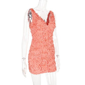 Deep V-Neck Mini Dress