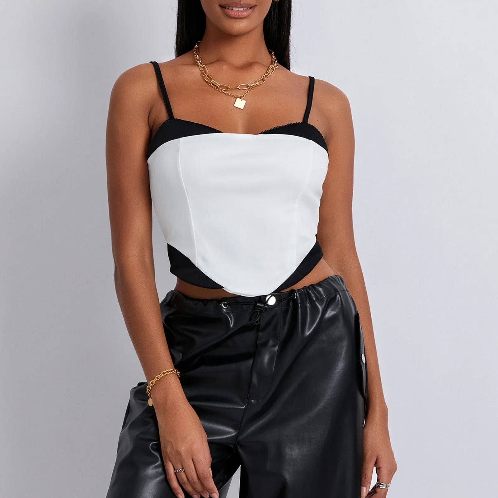 Y2K Fairy Patchwork Backless Cami Top