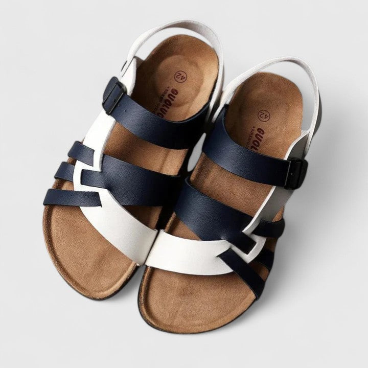 Strappy Buckle Fisherman Flat Sandals