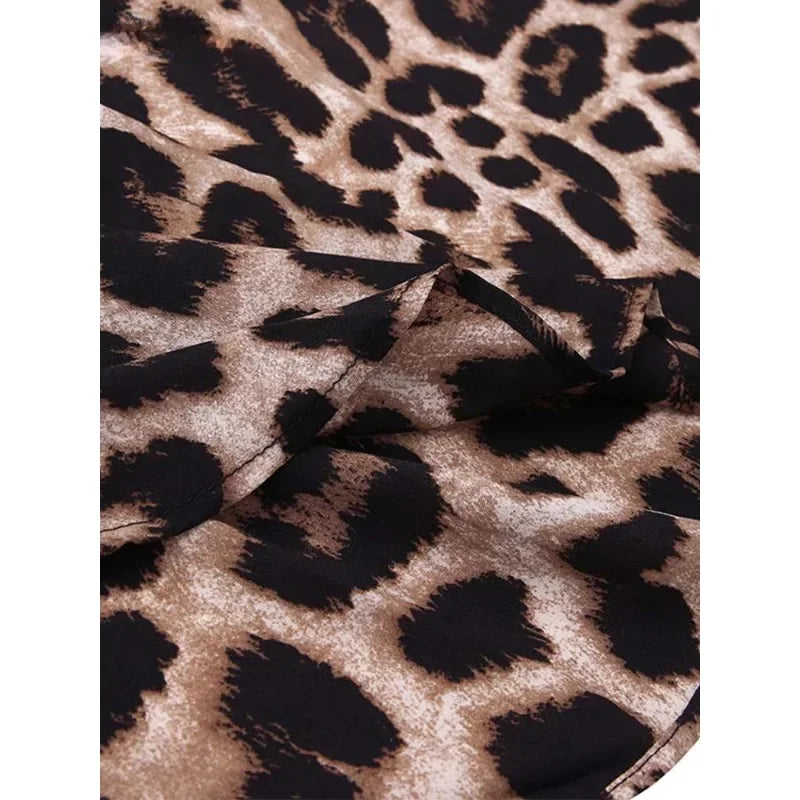 Rafaela Womens Leopard Print Dress with Relaxed Fit and Smart Casual Fashion
