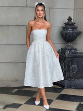 Bow Backless Jacquard A Line Mini Dress 15