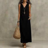 Cowl Neck Sleeveless Maxi Dress Summer 3