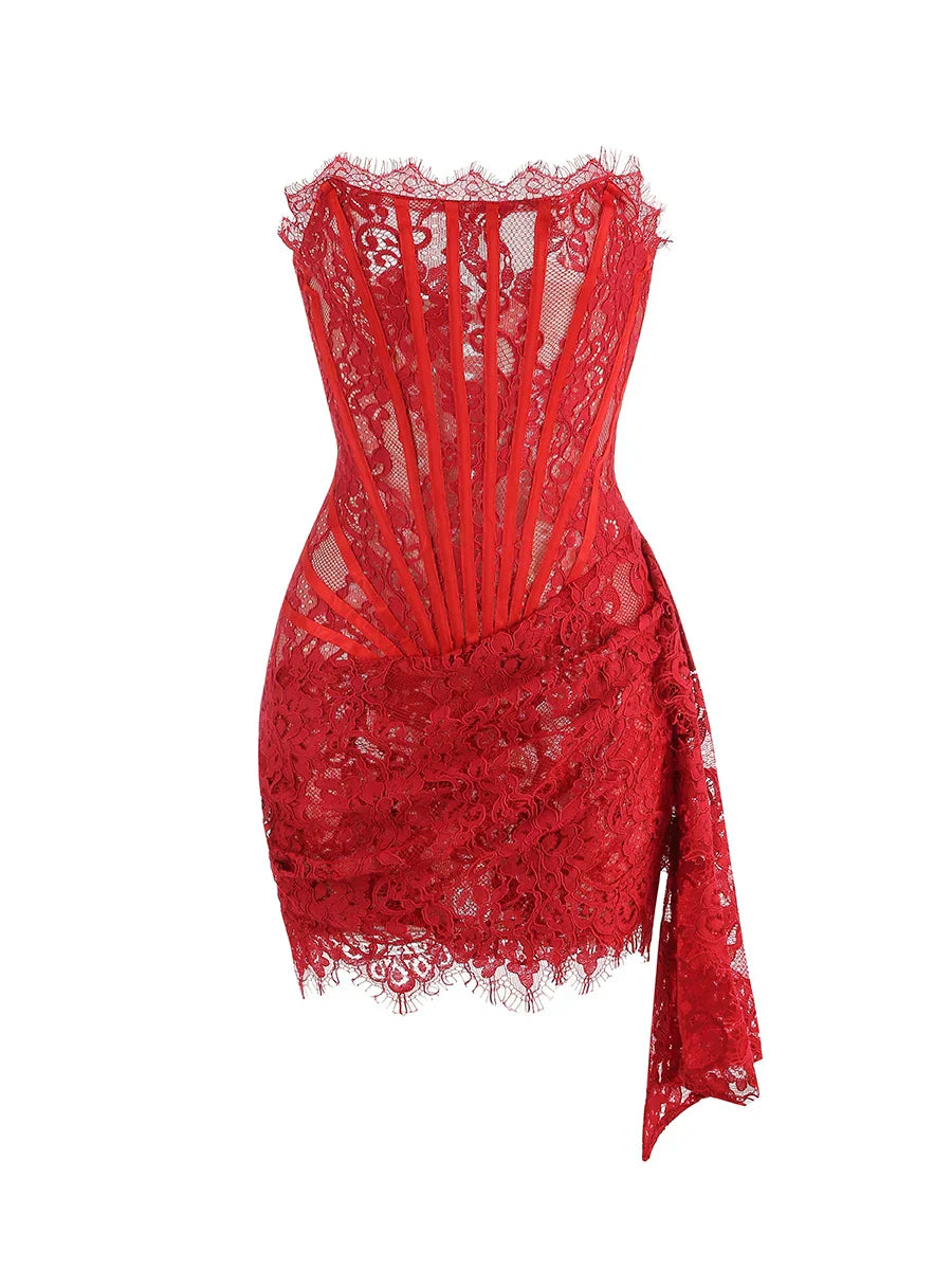 CHRISTINA MINI DRESS Red