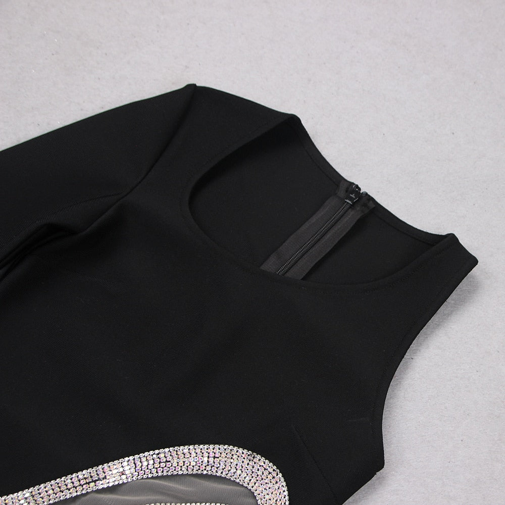 Fifth Avenue One Shoulder Diamond Mini Dress 7