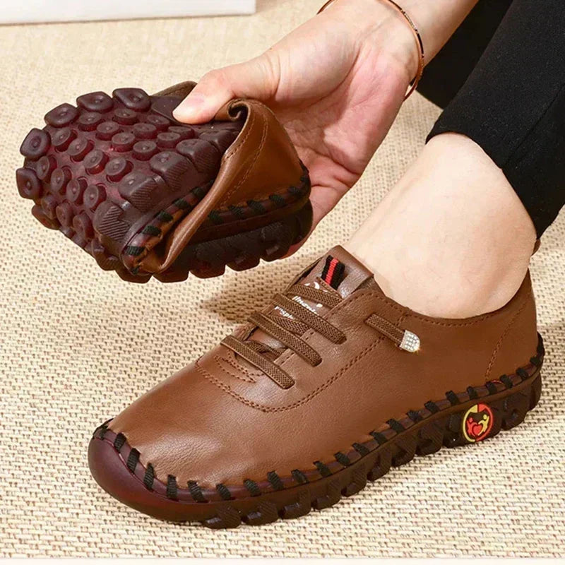 Hand Stitched Lace Up Moccasin Loafers 5