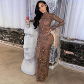 Club Bodycon See Through Long Dress