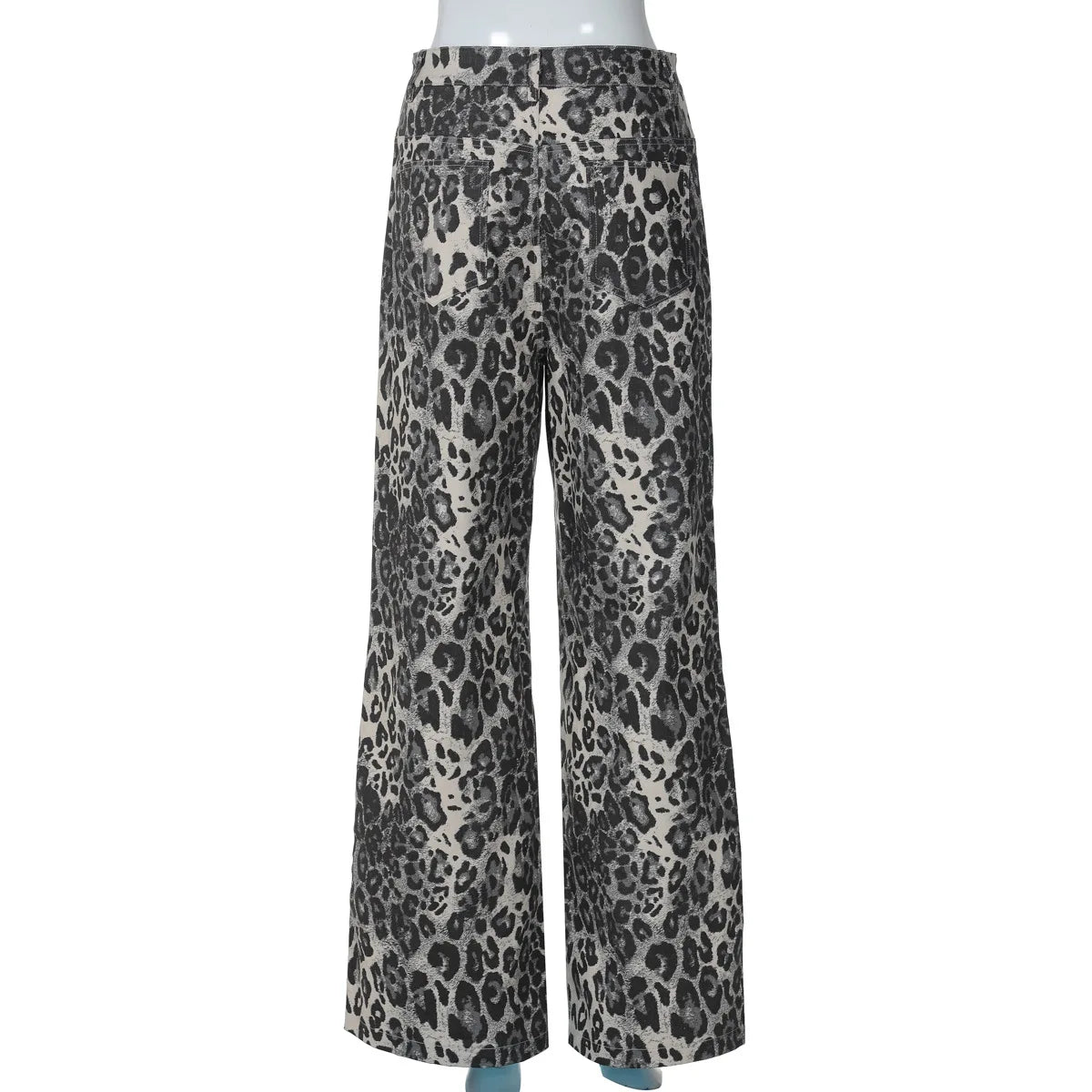 Leopard Print Low Waist Wide Leg Baggy Jeans 9