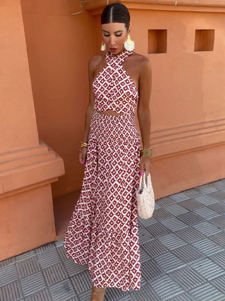 Mickay™ | Elegant Midi Dress with Off-the-Shoulder Sleeves L