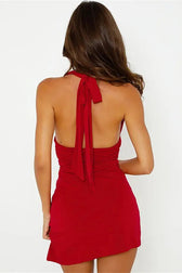 V-Neck Backless Bandage Mini Dress - V-Neck, Backless, Bandage Mini Dress 7