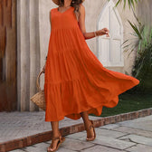 V-Neck Sleeveless Tiered Maxi Dress 6