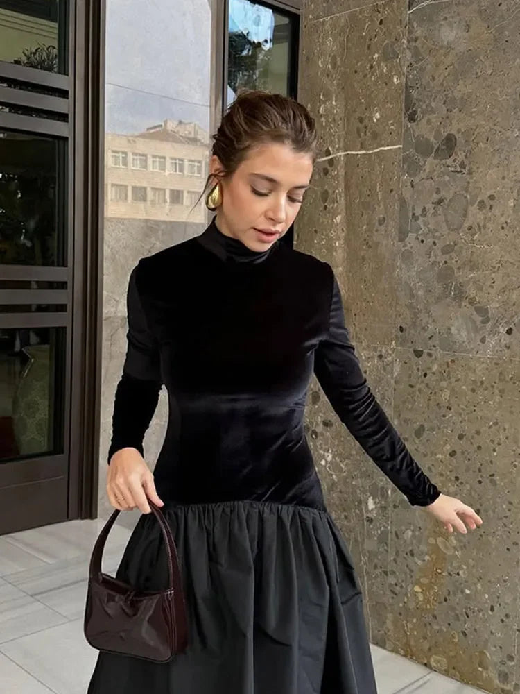Minimalist Isabella Long Sleeve Midi Dress Designer Edit