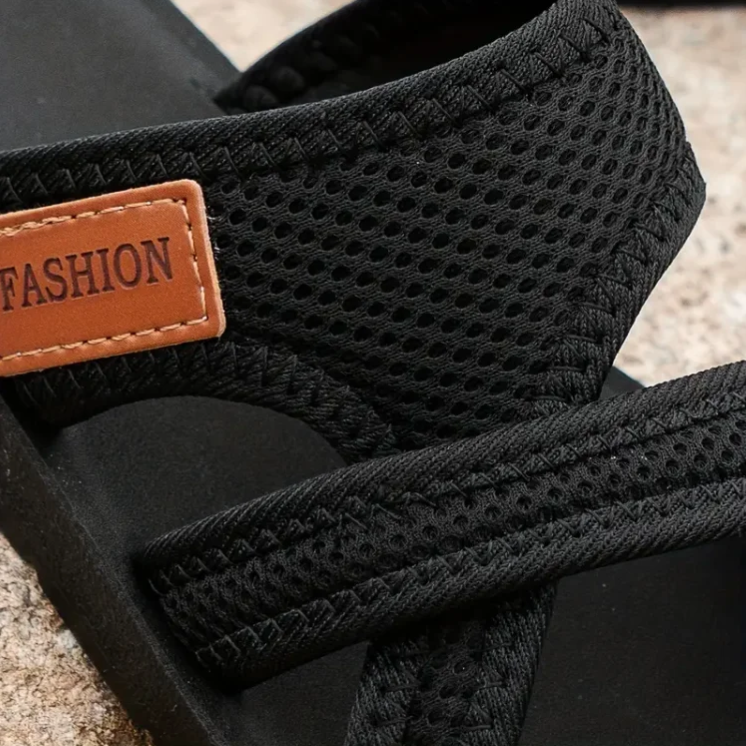 Cross Strap Open Toe Flat Slide Sandals 5