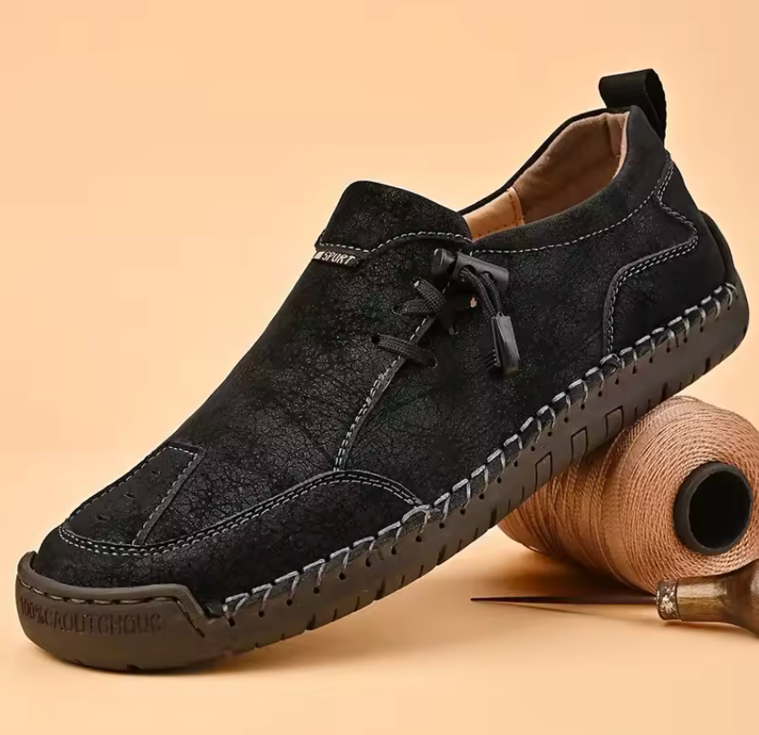 Slip On Stitched Round Toe Flat Loafers