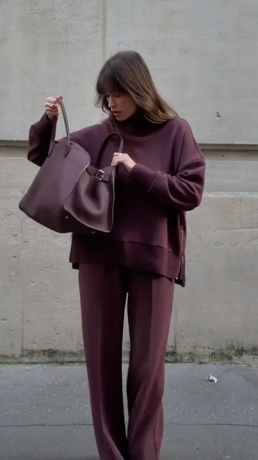 Drop Shoulder Sweatshirt and Wide Leg Pants Two Piece Set