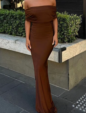 Off Shoulder Twist Backless Bodycon Maxi Dress 4