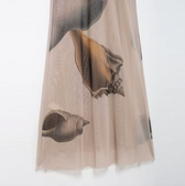 Seashell Print High Neck Bodycon Maxi Dress 6