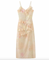 Floral Ruffle Backless Maxi Dress 7