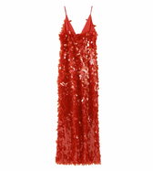 Sequin Deep V-Neck Cut Out Bodycon Maxi Dress 6