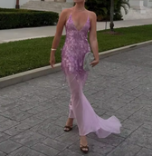 Sequin Cross Back Cowl Mermaid Maxi Dress 9