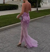 Sequin Cross Back Cowl Mermaid Maxi Dress 8