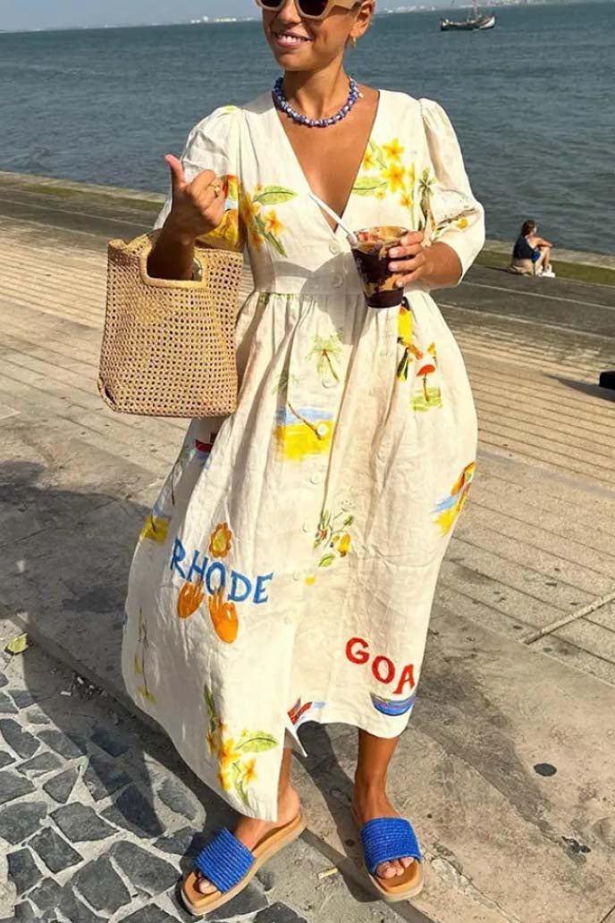 Daniela Timeless Dress with Comic Book Print Elevated Occasion Wear