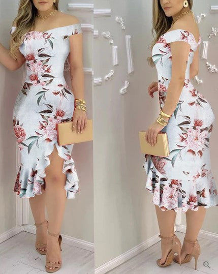 Anabella Effortless Off the Shoulder, Shiny Cocktail Dress Boutique Collection