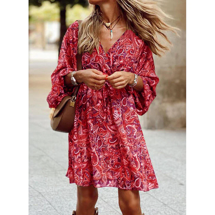 Evelyn Aesthetic Women's Long Summer Boho Dress Chic Silhouette Collection