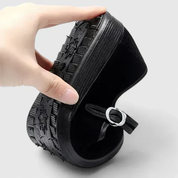 Round Toe Ankle Strap Flat Mary Jane Shoes