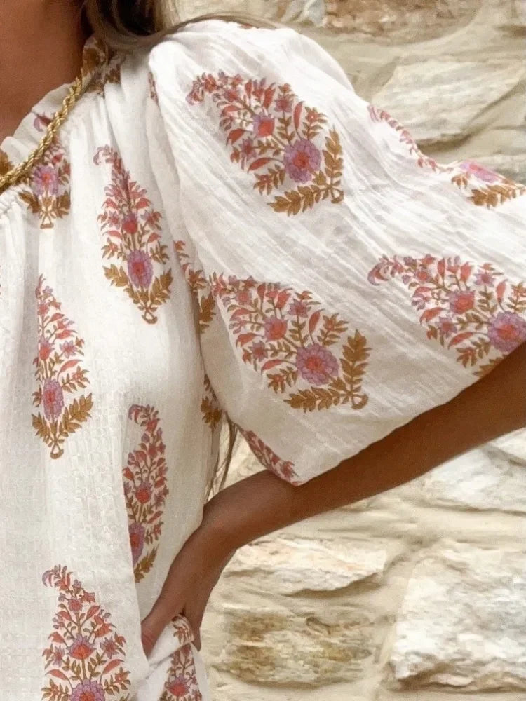 Helena Minimalist Boho Summer Dress Chic Silhouette Collection