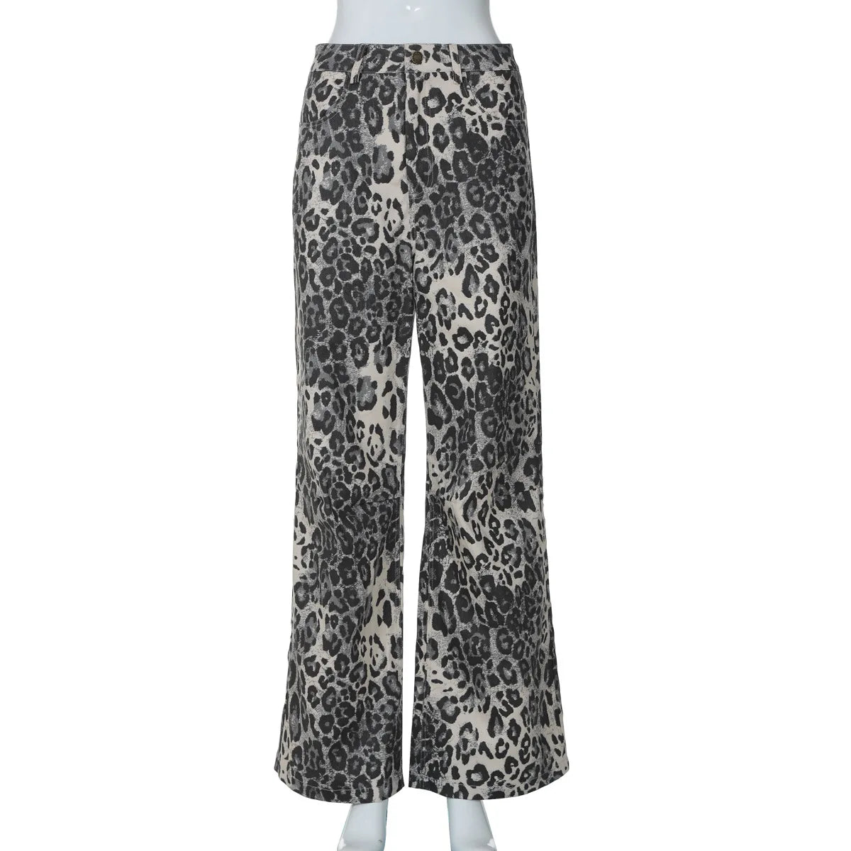 Leopard Print Low Waist Wide Leg Baggy Jeans 7