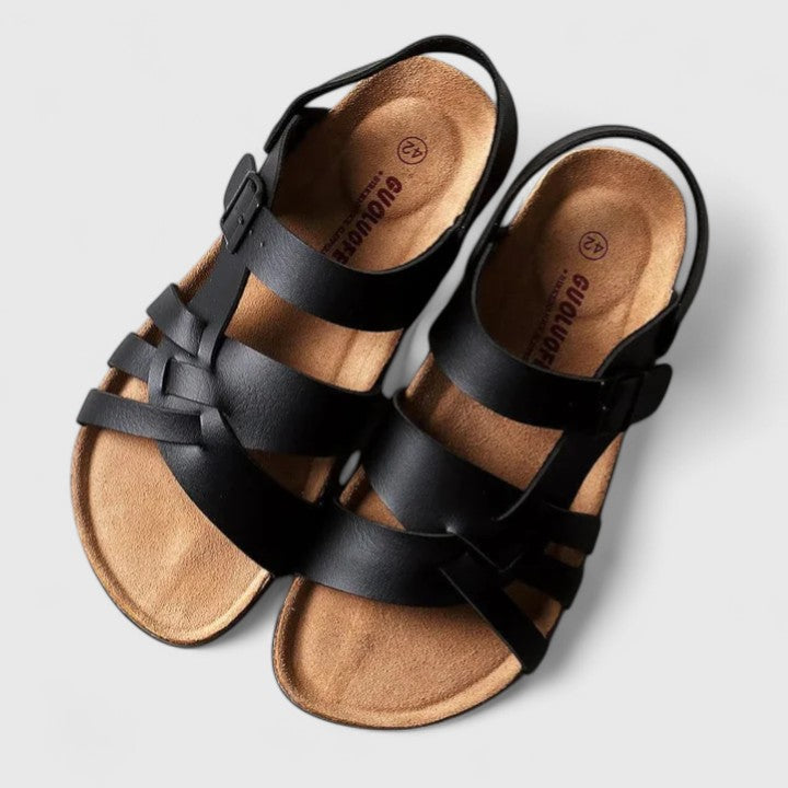 Strappy Buckle Fisherman Flat Sandals