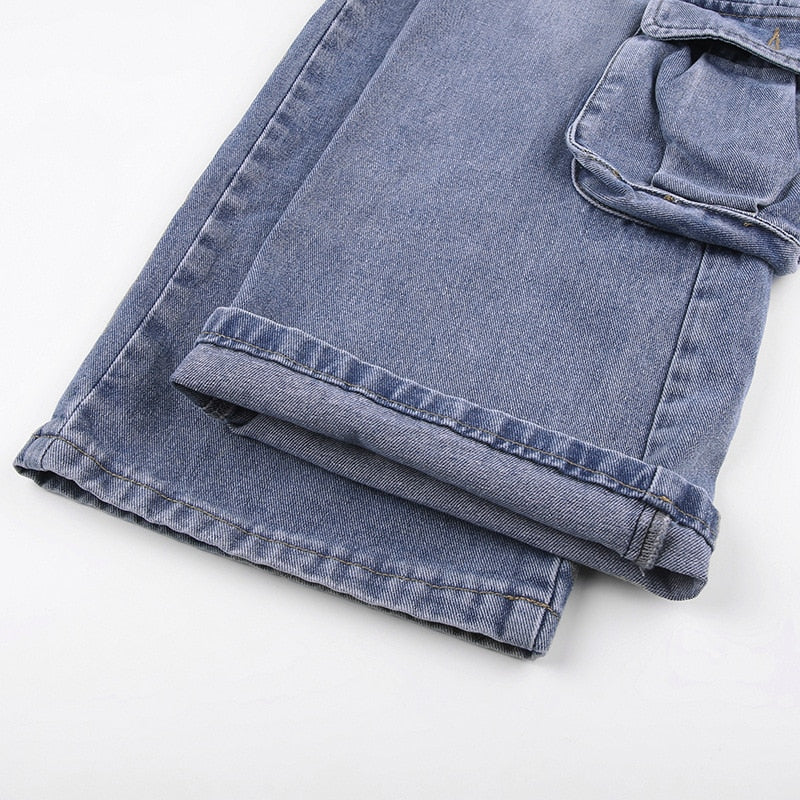 High-Waist Wide-Leg Denim Jeans